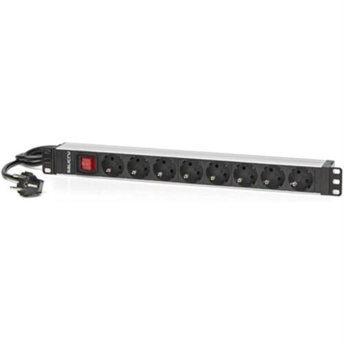 Schuko 19 "8 Way multistikdåse Salicru SPS 8F PDU SCH/SCH 1,5 m (1,5 m)