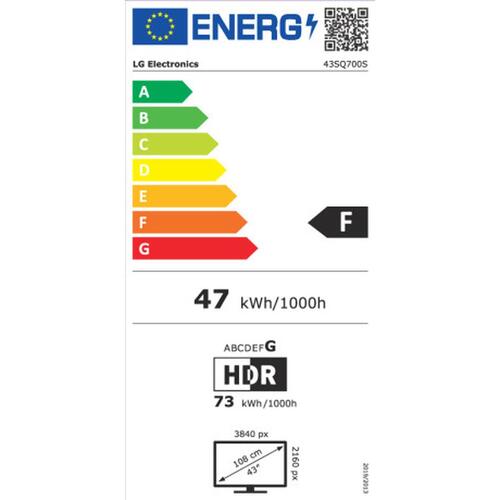Skærm LG 43SQ700S-W 4K Ultra HD 42,5" 240 Hz