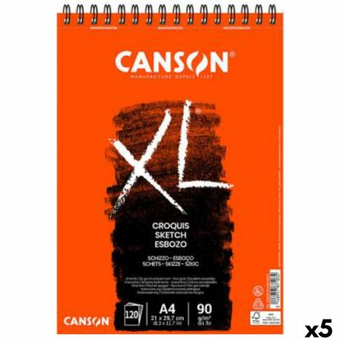 Tegneblok Canson XL Esboso 20 Ark Hvid Natur A4 5 enheder 90 g/m²