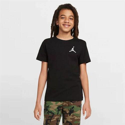 Børne Kortærmet T-shirt Jordan Jumpman Air Emb Sort 10-12 år