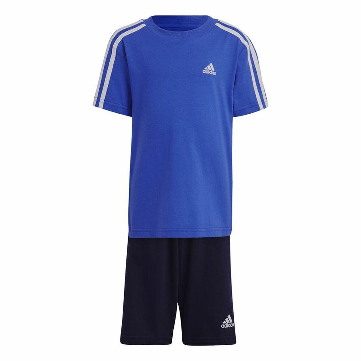 Sportstøj til Børn Adidas 3 Stripes Blå 4-5 år