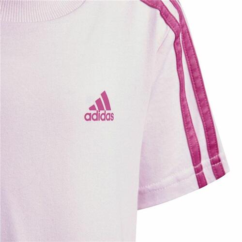 Sportstøj til Børn Adidas 3 Stripes Pink 7-8 år