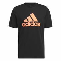 Kortærmet T-shirt til Mænd Adidas Logo Sort (L) L
