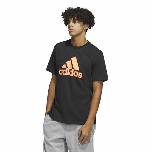 Kortærmet T-shirt til Mænd Adidas Logo Sort (L) L