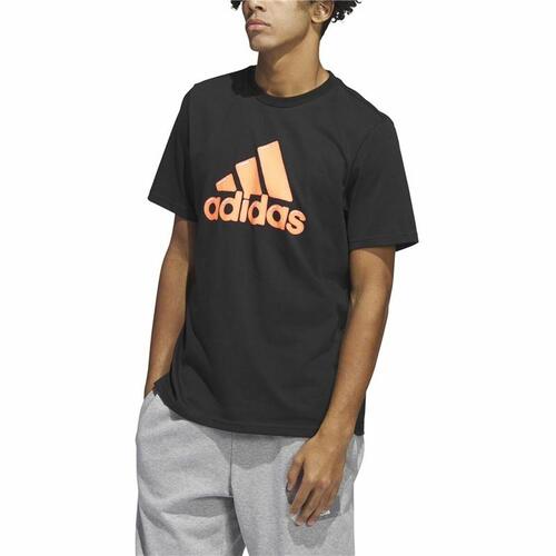 Kortærmet T-shirt til Mænd Adidas Logo Sort (L) L