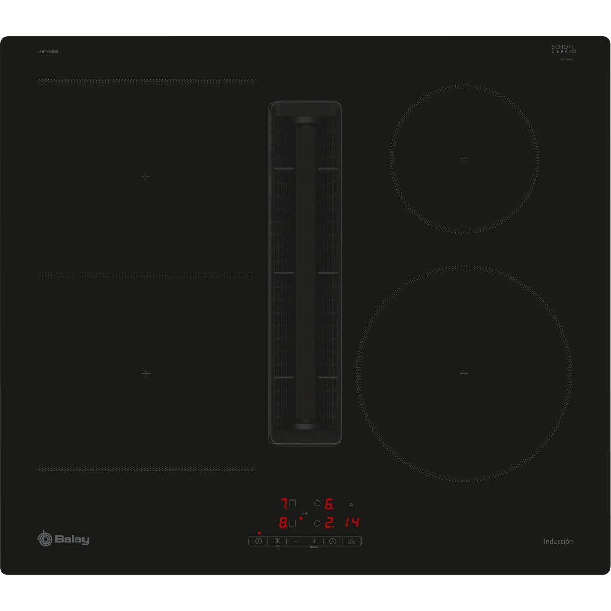 Balay induktionskogeplade 59,2 cm - 7.400 W, 4 zoner, sort