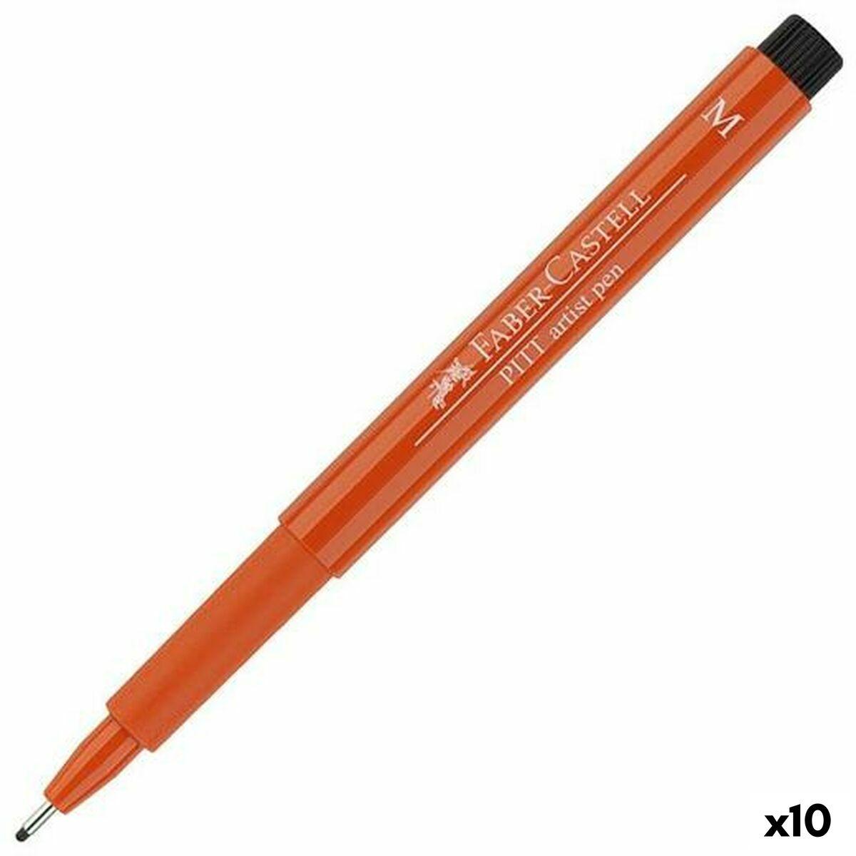 Faber-Castell Pitt Artist Fineliner M - mørk orange, 10 stk.