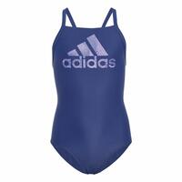 Badedragt til piger Adidas Big Logo Blå 5-6 år