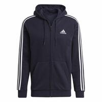 Hættetrøje til Mænd Adidas 3 Stripes Mørkeblå S