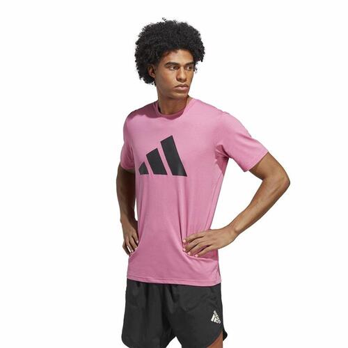 Kortærmet T-shirt til Mænd Adidas Training Essentials Blomme (S) S