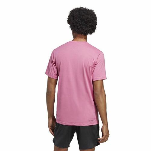 Kortærmet T-shirt til Mænd Adidas Training Essentials Blomme (S) S