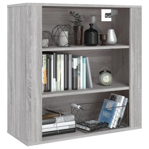 Vægskab 80x33x80 cm konstrueret træ grå sonoma-eg