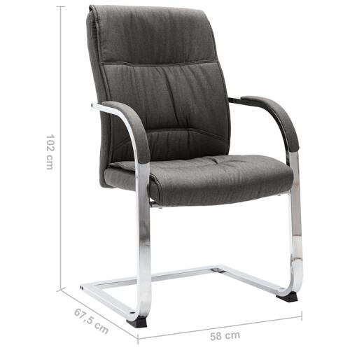 Kontorstol med cantilever stof grå