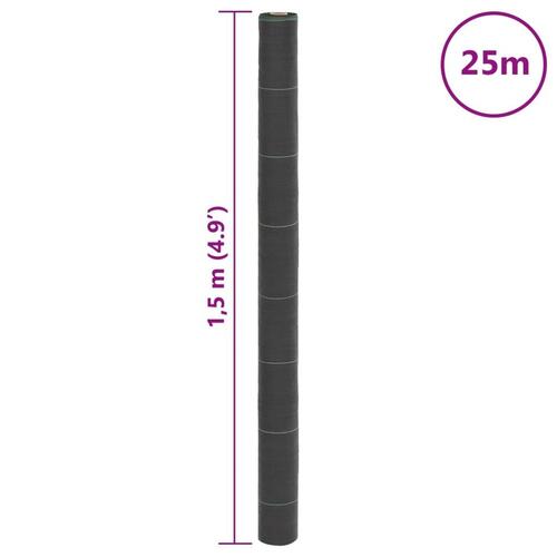 Ukrudtsdug 1,5x25 m PP sort