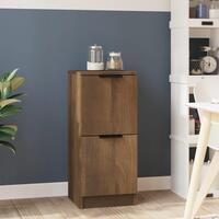 Skænk 30x30x70 cm konstrueret træ brun egetræsfarve