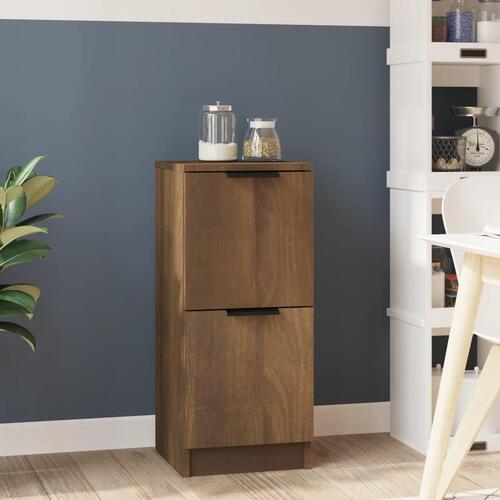 Skænk 30x30x70 cm konstrueret træ brun egetræsfarve