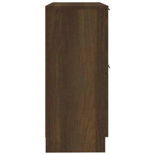Skænk 30x30x70 cm konstrueret træ brun egetræsfarve