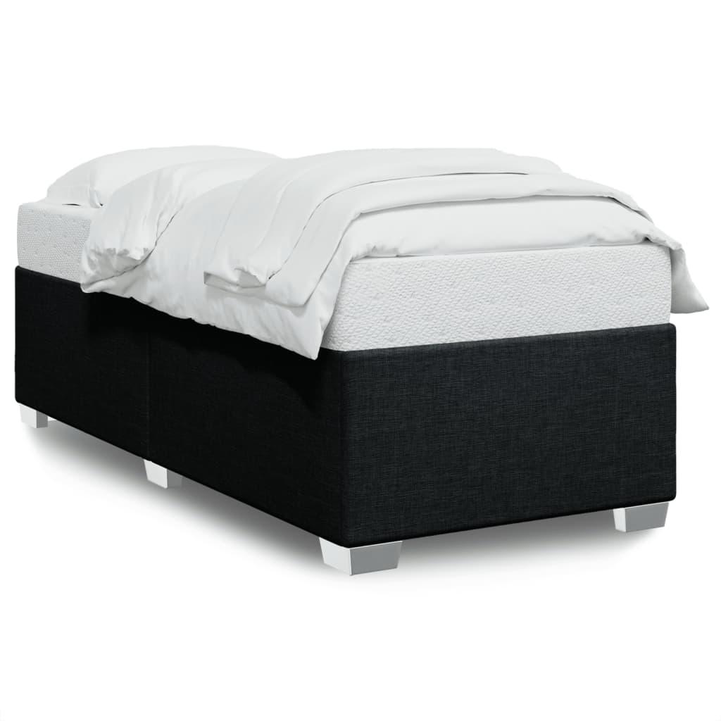 Sengeramme uden madras 90×190 cm - stof, sort billede