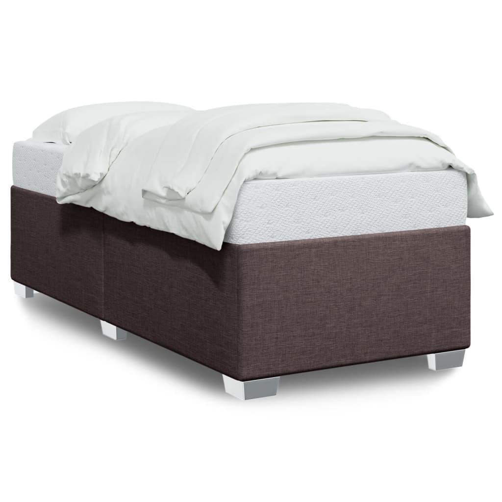Sengeramme uden madras Mørkebrun 90x200 cm Stof billede