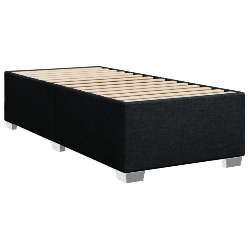 Sengeramme uden madras i sort stof 100 x 200 cm
