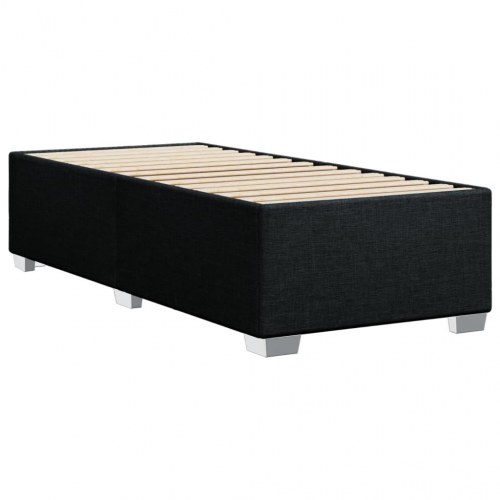 Sengeramme uden madras i sort stof 100 x 200 cm