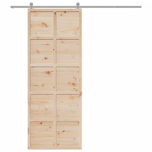 Skydedør 80x208 cm massivt fyrretræ