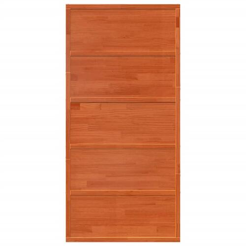 Skydedør 100x208 cm massivt fyrretræ gyldenbrun