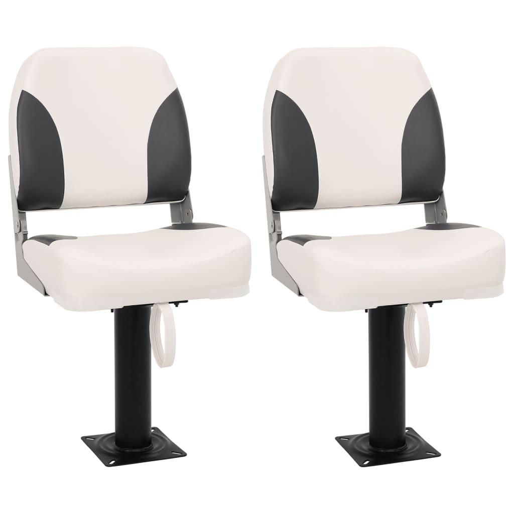 Bådsæde 4 dele lavt ryglæn foldbart