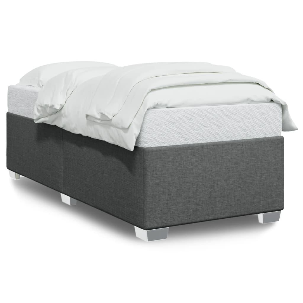Sengeramme uden madras Mørkegrå 90x190 cm Stof billede