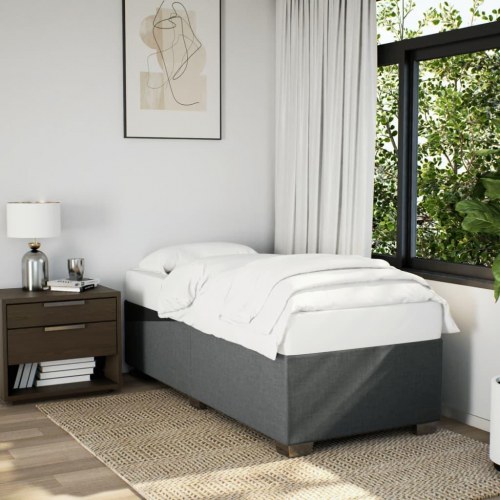 Sengeramme uden madras 90 x 190 cm - mørkegrå stof