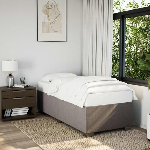 Sengeramme uden madras 90x190 cm stof gråbrun