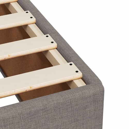 Sengeramme uden madras 90x190 cm stof gråbrun