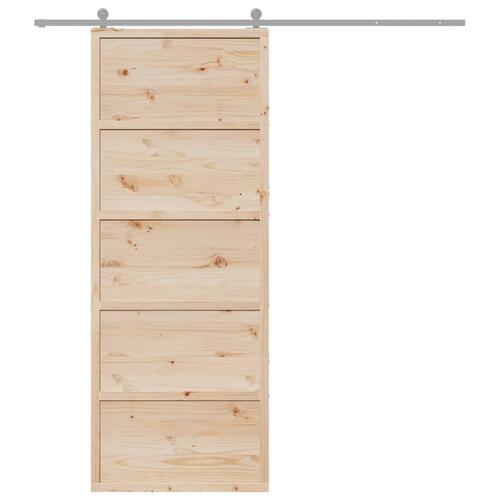 Skydedør 80x208 cm massivt fyrretræ