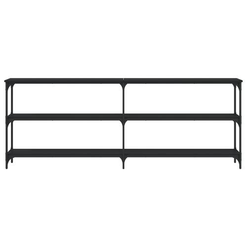 Konsolbord 200x29x75 cm konstrueret træ sort