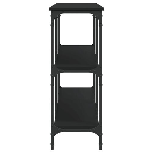 Konsolbord 200x29x75 cm konstrueret træ sort