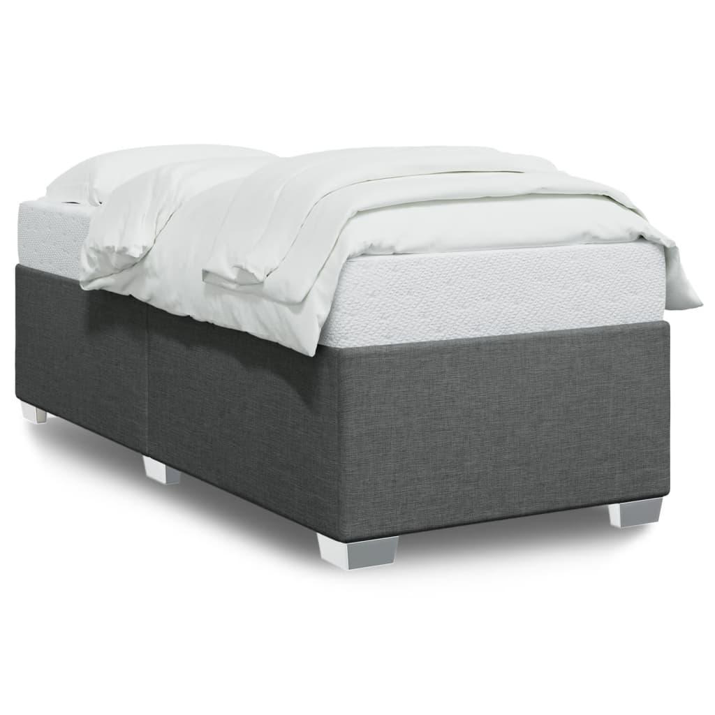 Sengeramme uden madras Mørkegrå 100x200 cm Stof