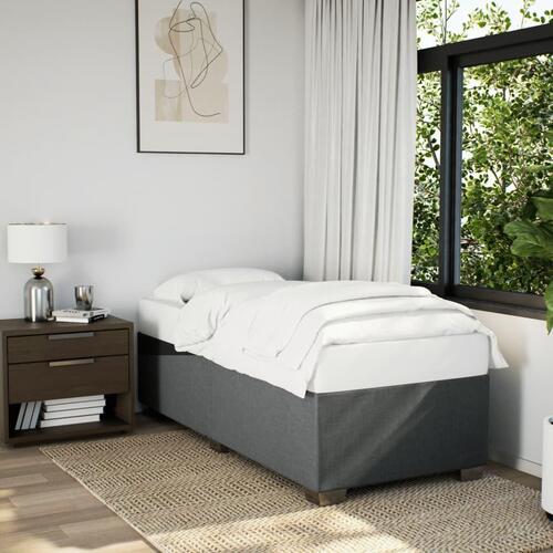 Sengeramme uden madras Mørkegrå 100x200 cm Stof