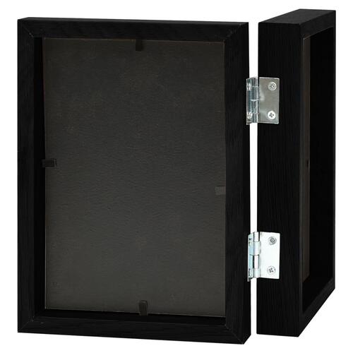Folderamme til 2 billeder 2x(10x15 cm) sort