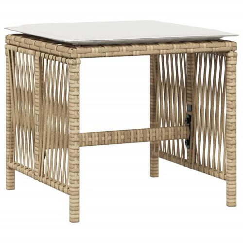 Haveskamler 4 stk. med hynder 41x41x36 cm polyrattan beige