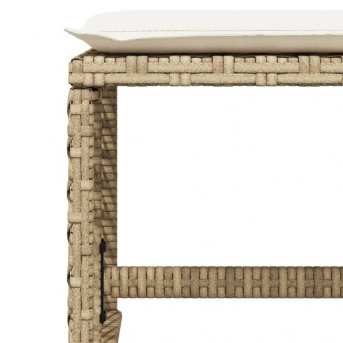 Haveskamler 4 stk. med hynder 41x41x36 cm polyrattan beige