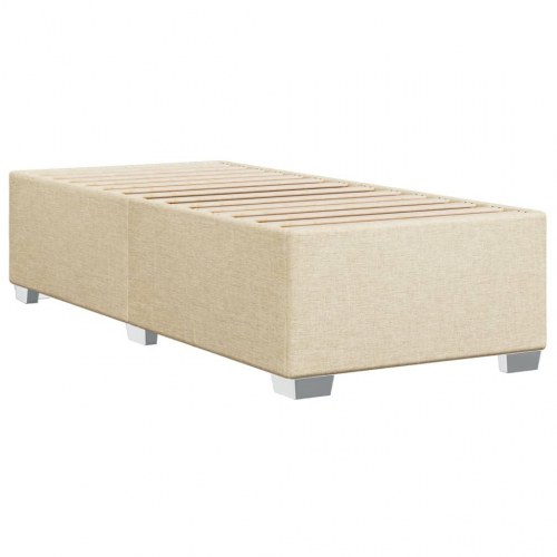 Sengeramme i stof 80 x 200 cm - cremefarvet