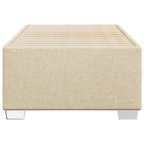 Sengeramme uden madras 90x200 cm stof cremefarvet