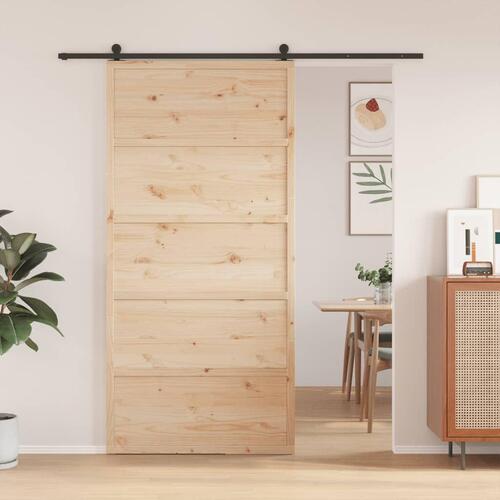 Skydedør 100x208 cm massivt fyrretræ