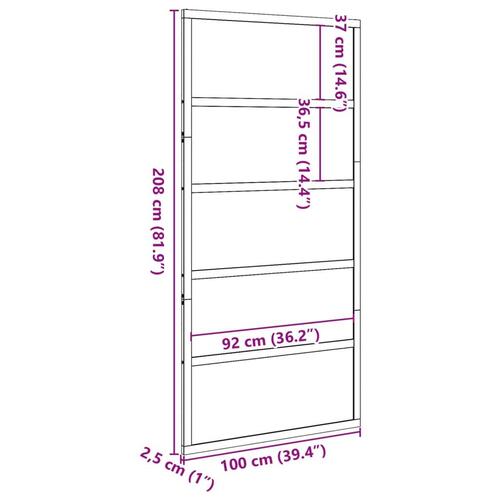 Skydedør 100x208 cm massivt fyrretræ