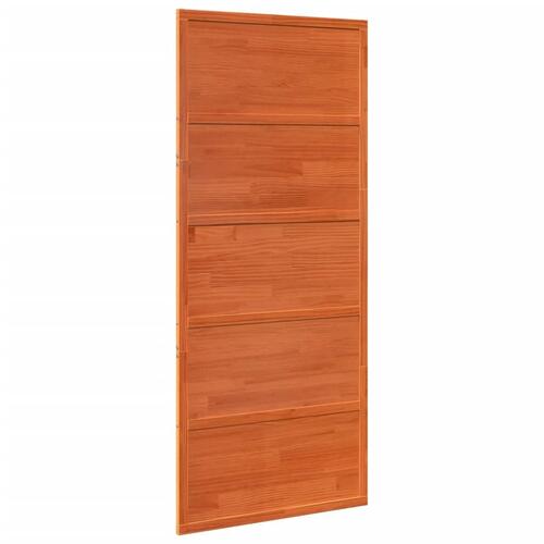 Skydedør 90x208 cm massivt fyrretræ gyldenbrun
