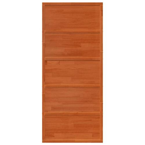 Skydedør 90x208 cm massivt fyrretræ gyldenbrun