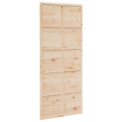 Skydedør 90x208 cm massivt fyrretræ