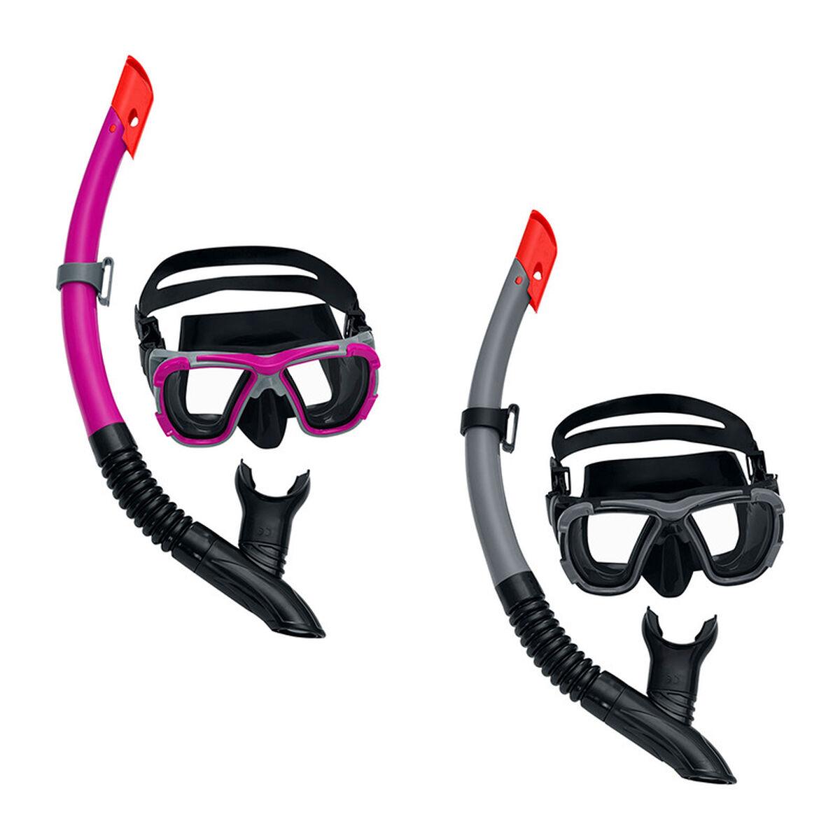 Snorkel beskyttelsesbriller og rør Grå Pink Voksen (1 enheder)