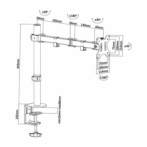 Skærmholder Aisens DT32TSR-039 13"