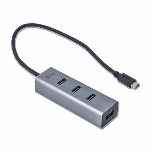 USB Hub i-Tec C31HUBMETAL403 USB x 4 Grå Sort
